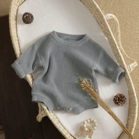 Ma&Baby 0-24M Newborn Infant Baby Girl Boy Romper Knit Jumpsuit Solid Color Warm Fall Winter Clothing Sweater 5