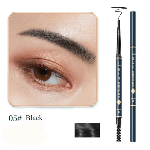 Colors Long-Lasting Waterproof Triangle Eyebrow Pencil Double-Headed Thin Pencil Sweat-Proof No Smudging Cosmetic for Beginner
