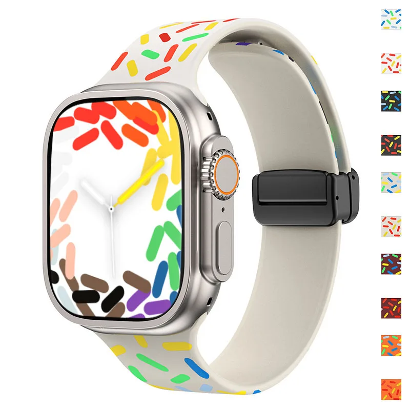 Magnetisches Silikon Uhrenarmband Für Apple Watch Ultra Und Series_voghion.com