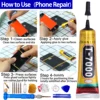 Waterproof Phone Repair Glue Black Epoxy Speaker Earphone Electronic Back Cover Screen Display Soft Adhesive Precision Tool Kit 4