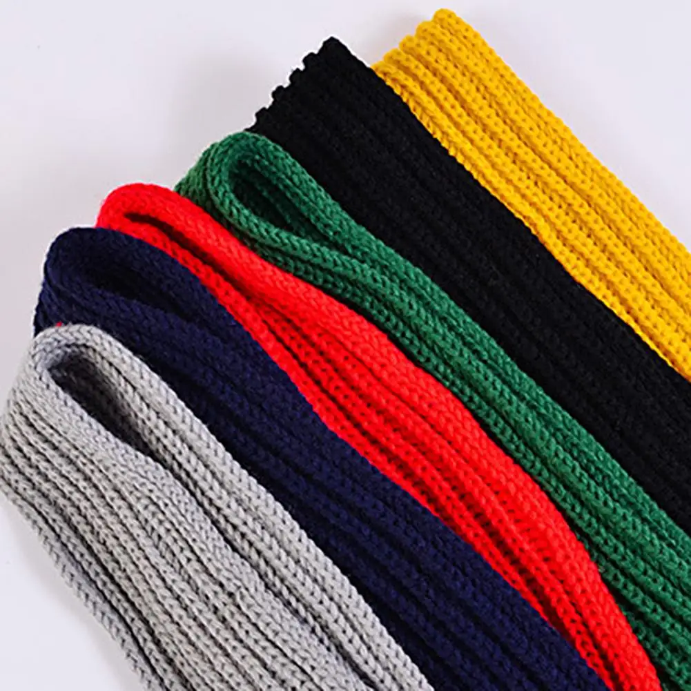 Autumn Winter Kids Scarf Solid Color Stretch Knitted