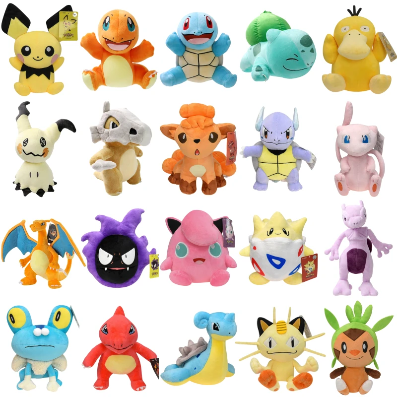 40 Stili Pokemon Charizard Vulpix Cubone Pichu Squirtle Bulbasaur Soft Peluche Mew Mimikyu Jigglypuff Bambole Peluche