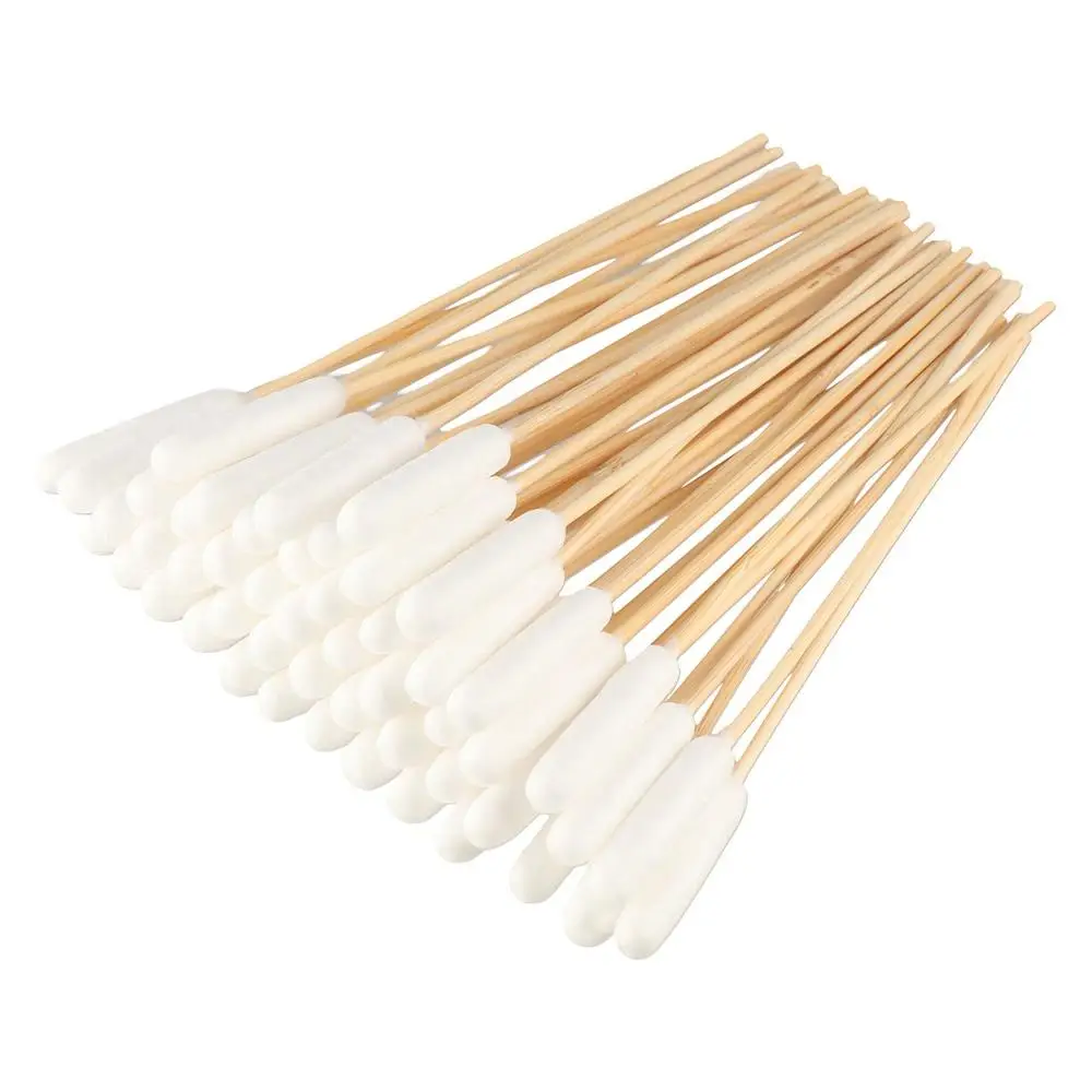50pcs 15cm Pet Cotton Swabs Disposable Dirt Removal Cotton Swabs Dog Buds Single-head Dog Wash Ear Stick for Cats Puppy