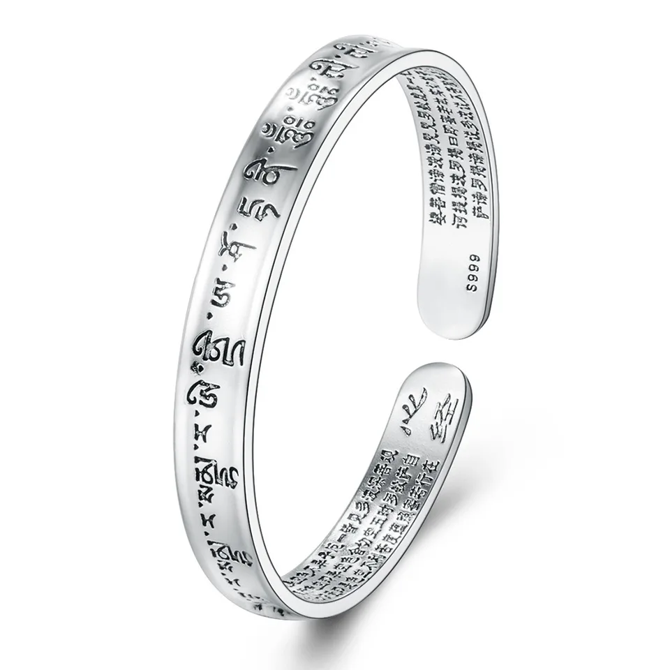 Bracciale Uomo Argento Sterling 925 Vintage Bracciale Aperto - Foto 12