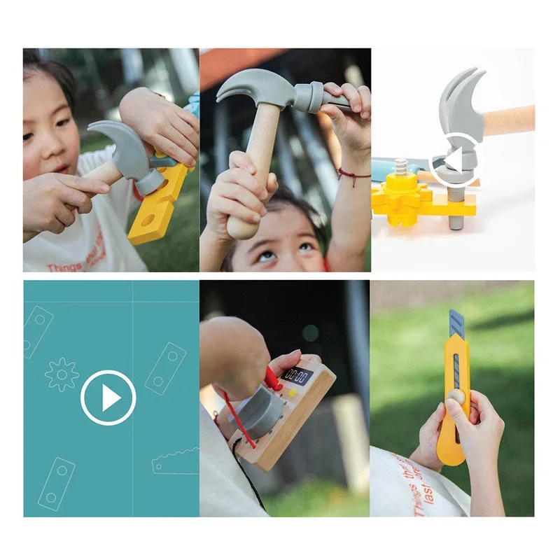 Screw Assembly Toy Toolbox Combination Intelligence Simulation Hands-on Disassembly Maintenance Management Set Kids Wood Tools