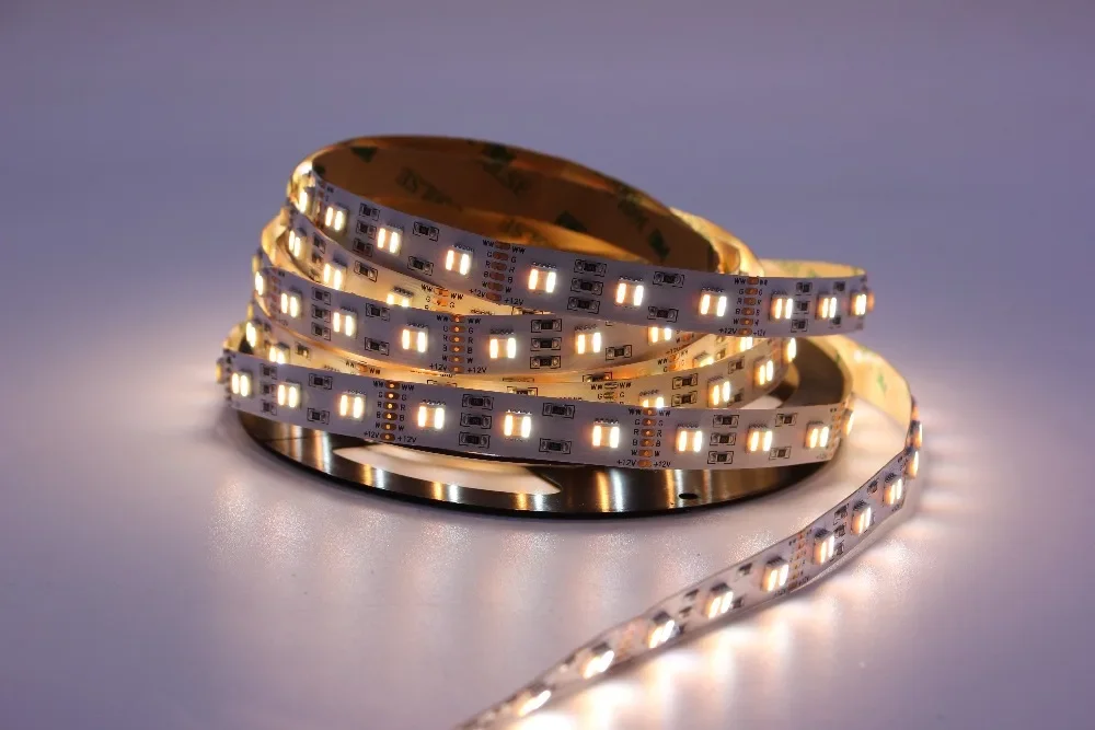 10mm 12mm 12V 24V 48V 5050 RGBCCT LED 스트립 RGBCCT 5 색 1 LED 칩, 60/96/112 LED/M IP20 IP65 IP67 방수 LED 테이프