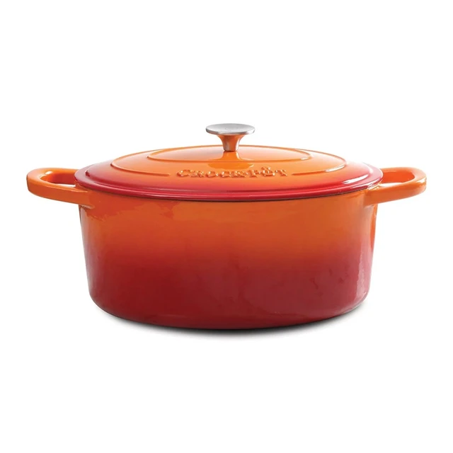 Enameled Cast Iron Oval Dutch Oven - 7 Quart