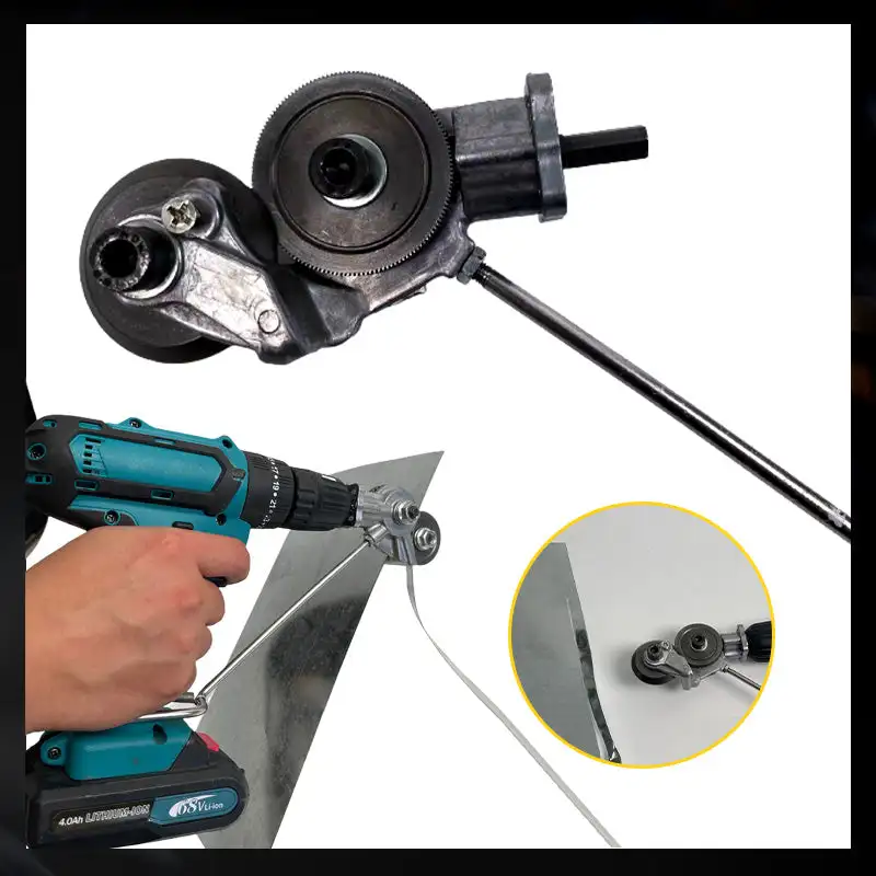 Electric Drill Plate Cutter Metal Sheet Cutter Tool Free Cutting Tool Nibbler Sheet Metal Cut Plate Punch Scissors Dropshipping 2