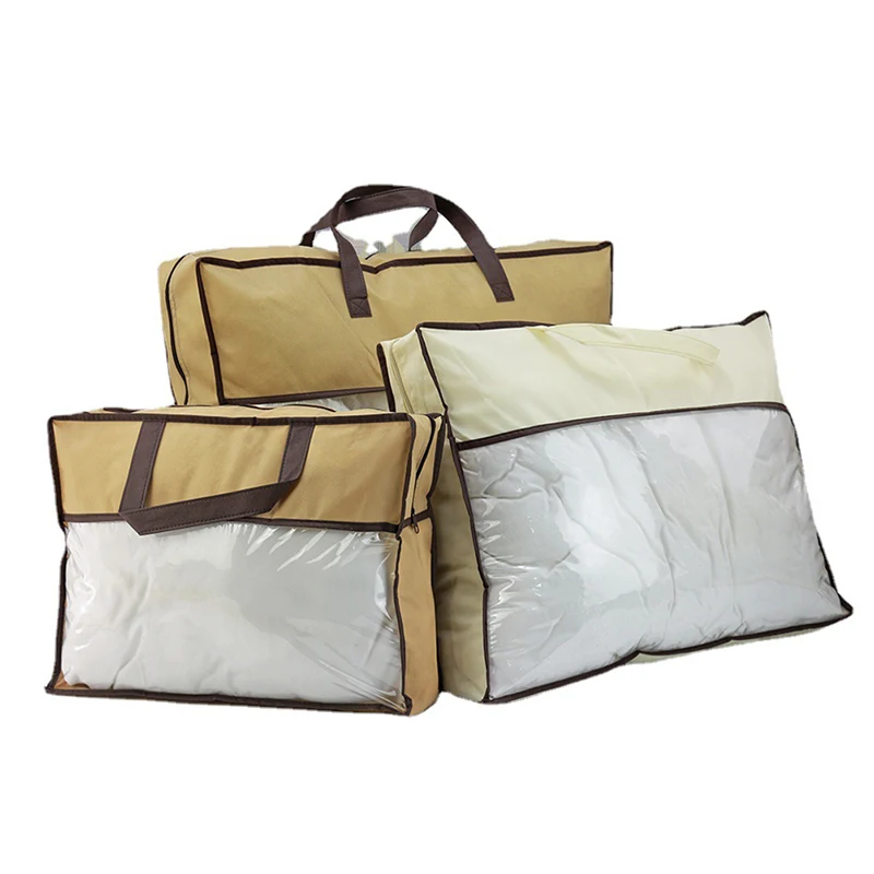 Quilt Clothes Storage Bag Big Capacity Duvet Blanket Sorting Bags Dustproof Closet Under-Bed Storage Moisture Proof Organizer 3