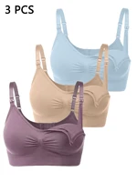 3PCS/lot High Quality Plus Size Nursing Bra Breathable Women Breastfeeding Underwear Seamless Maternity Bra Push Up 1