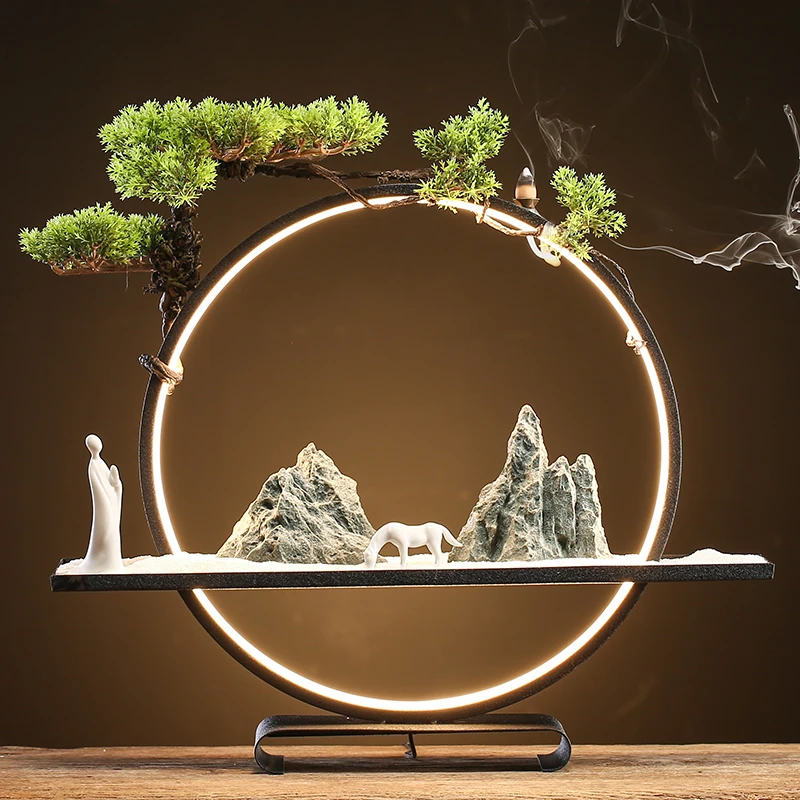 

Backflow Electric Incense Burner Ceramic Light Fairy Gift Incense Burner Smoke Garden Decor Quemador De Incienso Decor For Home