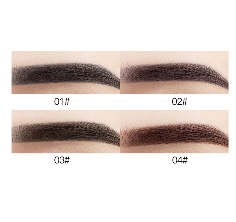 Pudaier 4 Color Waterproof Long Lasting Eyebrow Gel Set Makeup Coffee Black Brown Paint Eye Brow Gel Tint Make Up for Miss Women 5