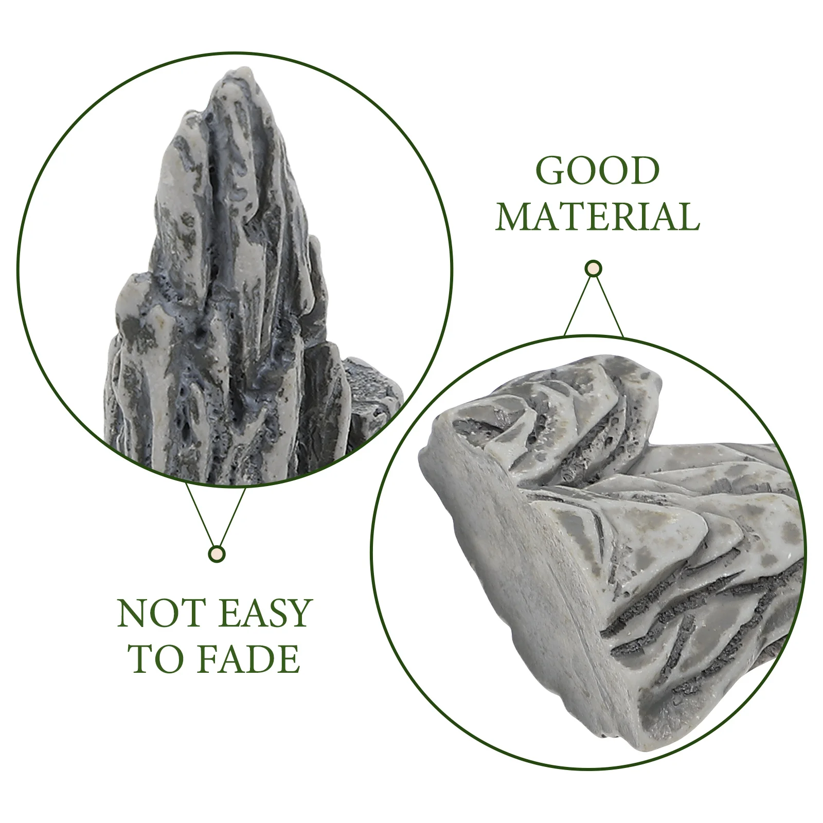 4Pcs/set Artificial Mountain Rocks Fake Garden Stones Rockery Miniature Landscape Ornament Resin Bonsai Pot Rockery Figurine miniature ornament,resin ornaments,miniature figurines,resin crafts