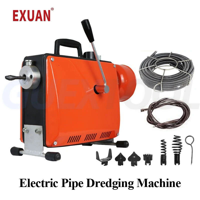 Electric Pipe Dredging Machine Pipe Unclogger Household Cleaning Toilet Machine Sewer Unclogger Professional Sewer Dredging Tool