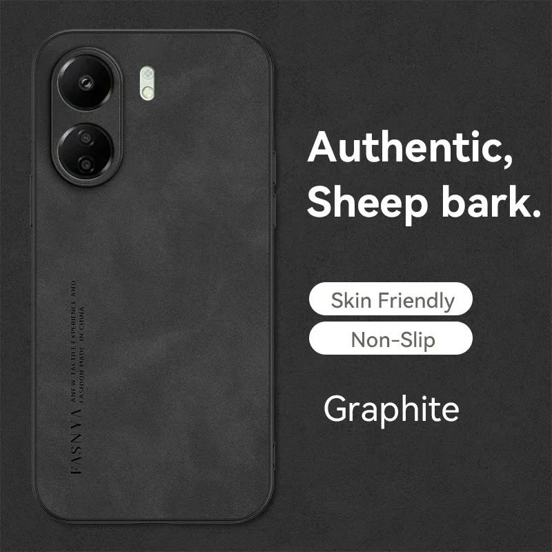 

Luxury Retro Leather Skin Case For Xiaomi Poco C65 PocoC65 Shockproof Matte Silicone Soft Back Cover Phone Cases