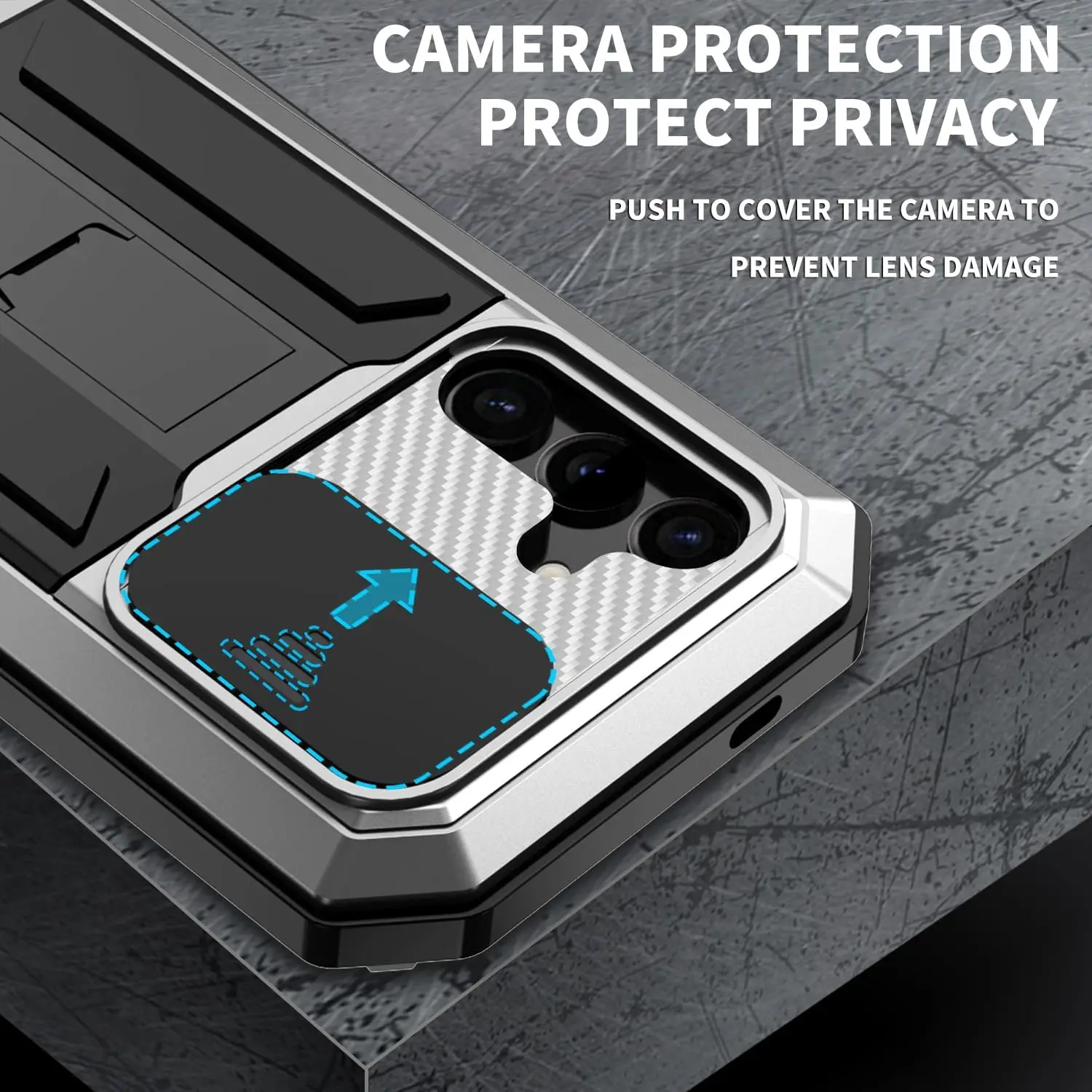 Rugged Military-Grade Aluminum Metal Case with Gorilla Glass Protector and Heavy-Duty Shockproof Design