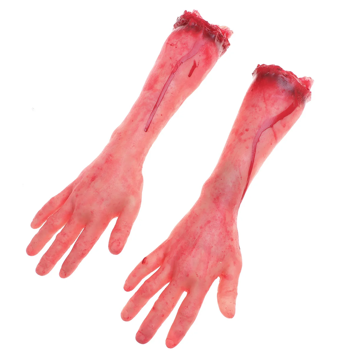 

2Pcs Blood Props Scary Severed Horror Hand Broken Body Parts Hands for Party Haunted Houses Supplies