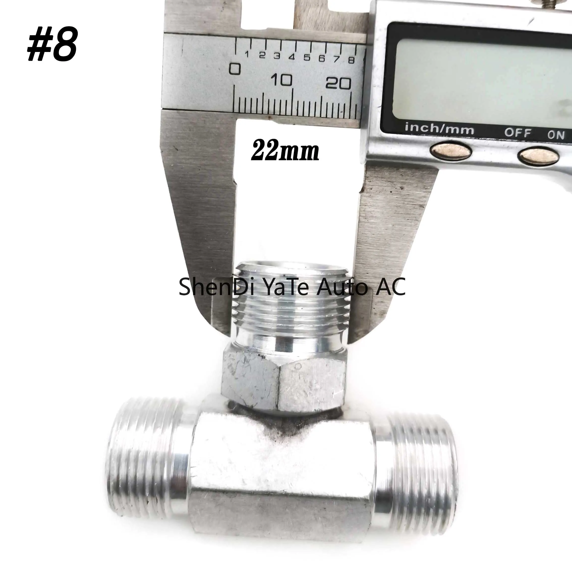 R134a #6 #8 #10 A/C Pipe Hose Connector Fixture Aluminum Kit Outer Silk Tee Joint Clamp