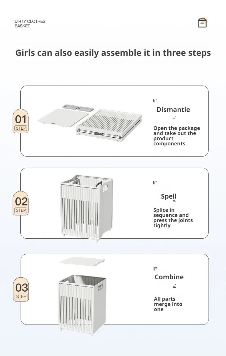 Dirty Clothes Basket Clothing Storage Basket Household Clothes Basket Bathroom Storage Ins Large Capacity Laundry Basket
