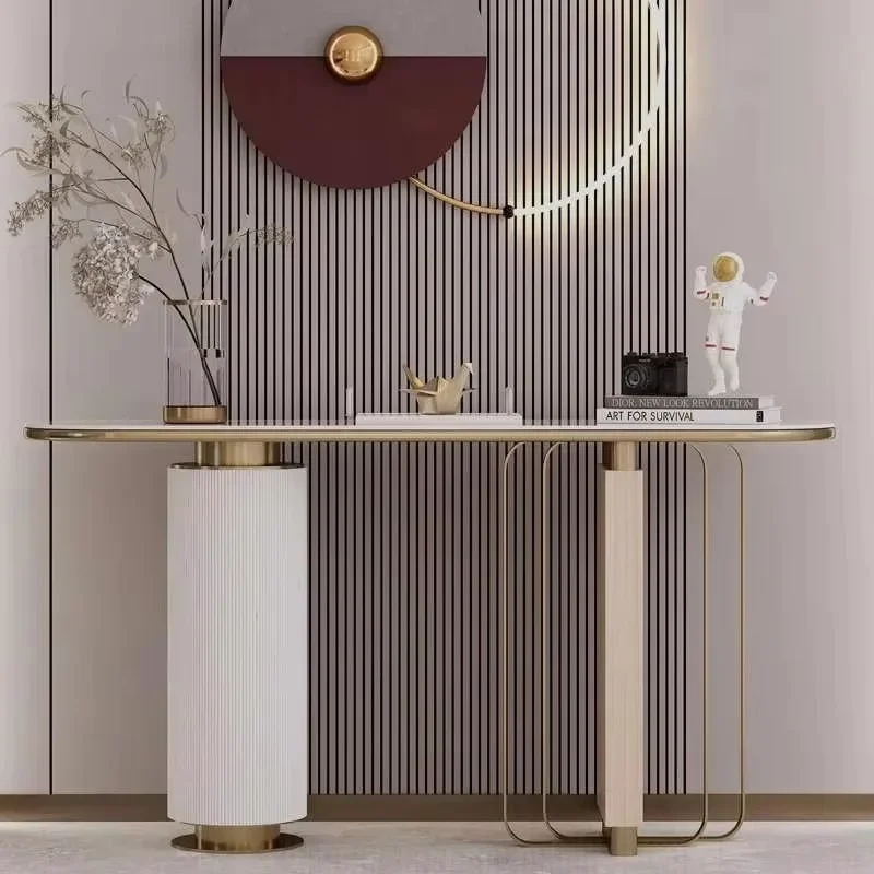 Tavolo Versatile per Soggiorno, Consolle di Lusso, Tavolo da Giardino, Tavolino Moderno da Salotto, Arredamento per Ingresso - immagine 2