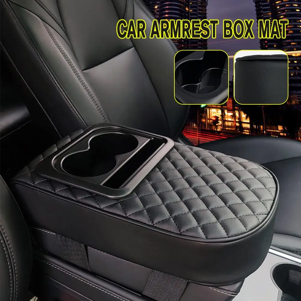 

Car Armrest Box Mat Cup Mobile Phone Holder Arm Support Interior Elbow Cushion Rest Console Center Accessories Ergonomic Ca N9R3