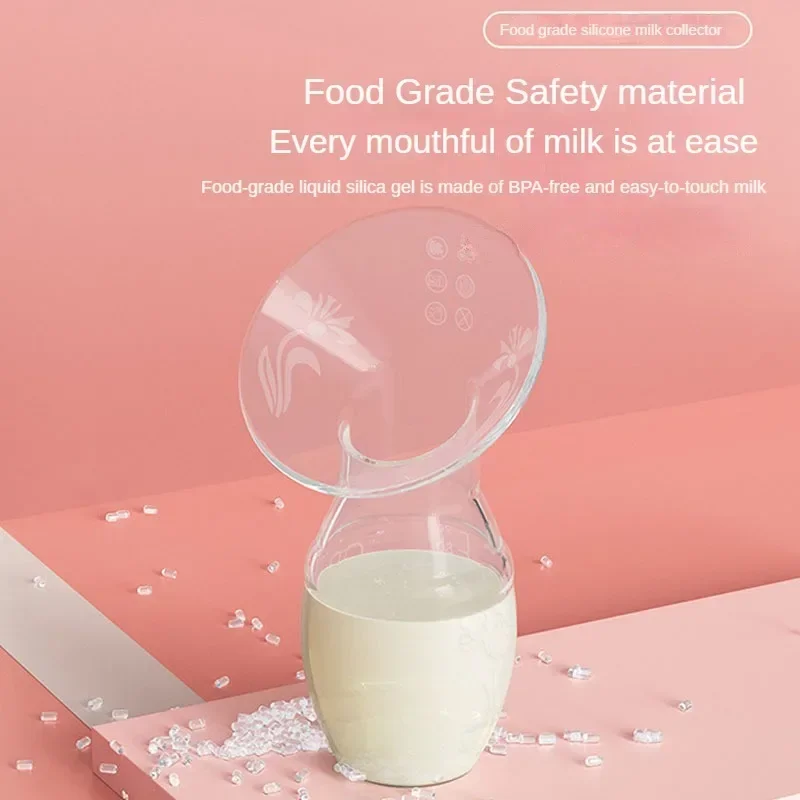 Silicone Maternal Milk Collector Food Grade Manual Breast Silicone Pumps Breast Milk Savers Baby Feeding Milk Pumps Accessories