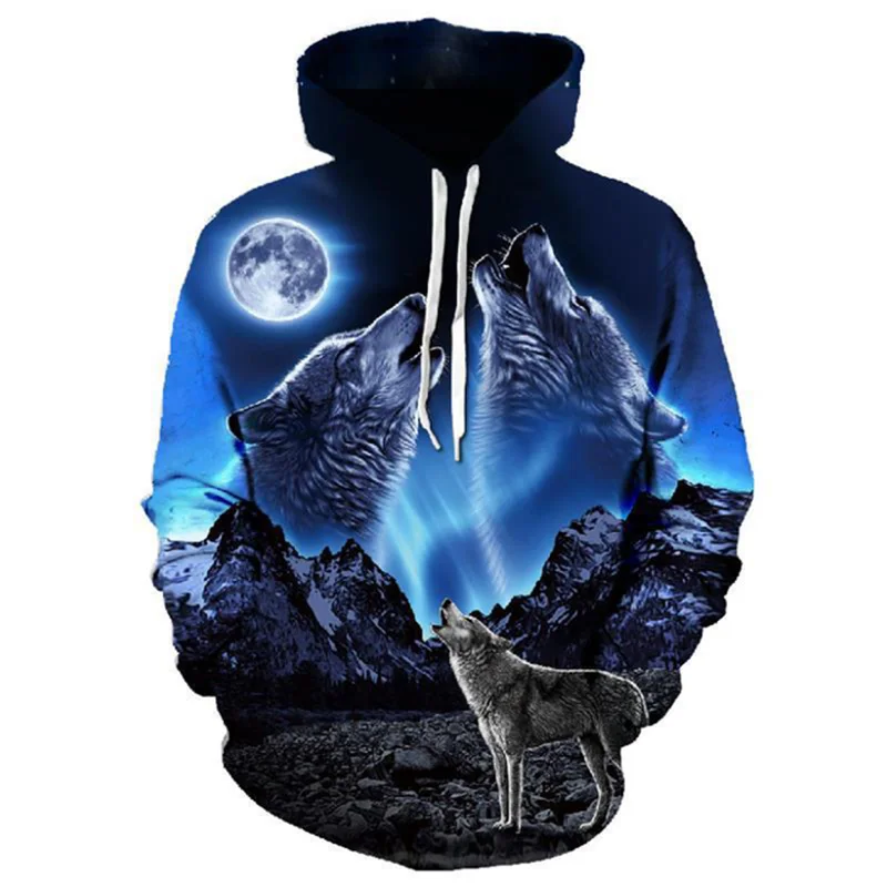 

Men‘s Streetwear Oversized Fashion Wolf Animal 3D Printed Long Sleeve Hoodies Men Women Pullover Sweatshirts Harajuku Hoody