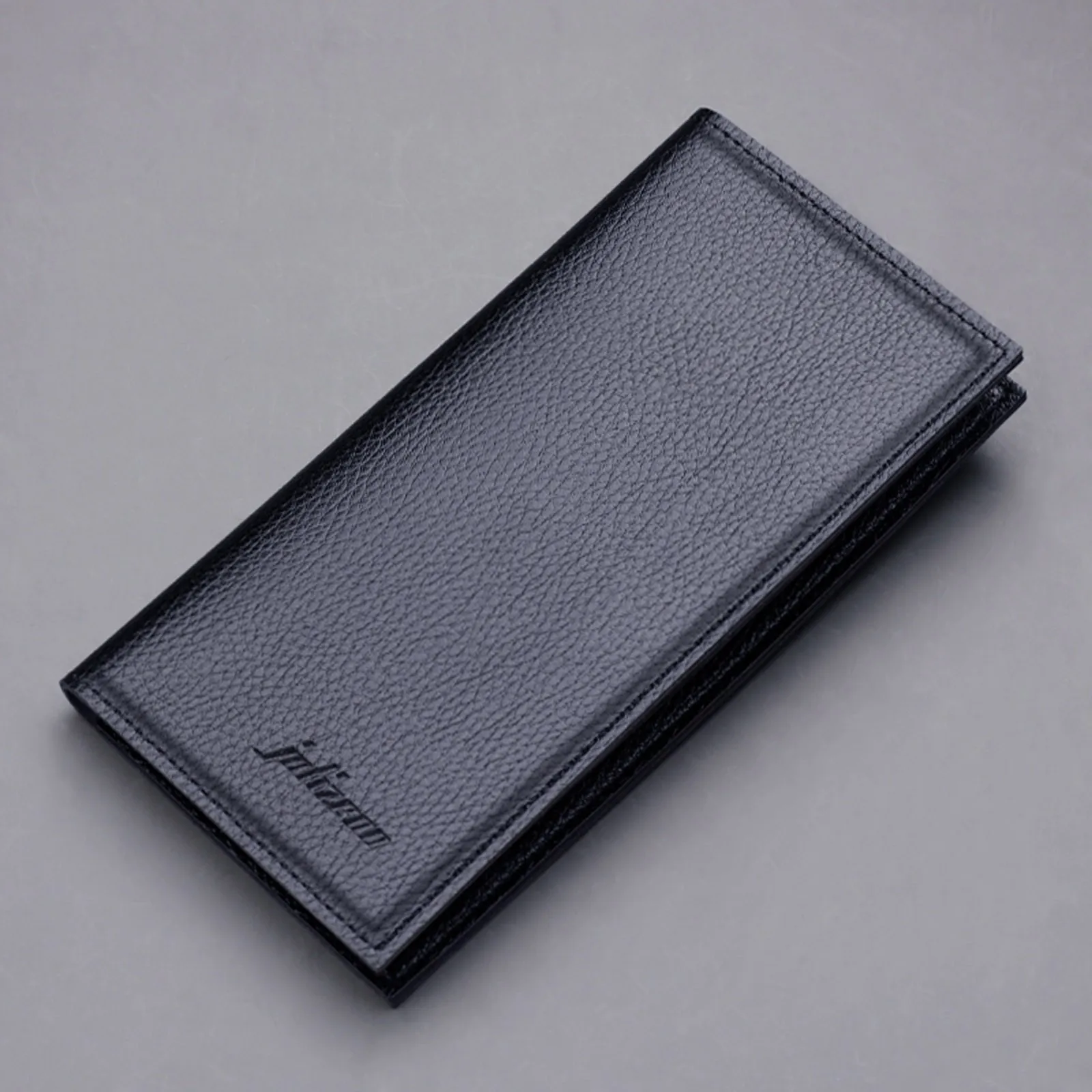 Fashion Id Long Wallet Solid Color Men Open Purse Multiple Card Slots Leather Rfid Wallet Mini Money Clips Business Luxury Women leather wallet card wallet carbon fiber wallet zipper wallets faux leather wallet