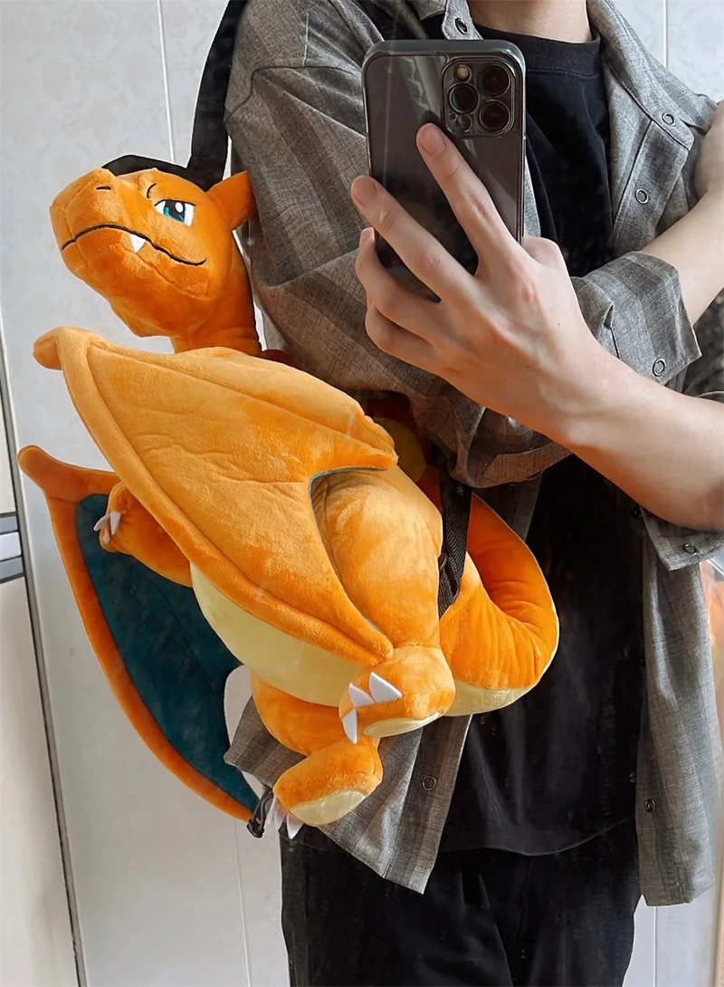 Mochila Pokémon Charizard, linda bolsa de pelúcia