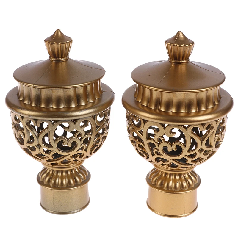 Description Picture 6 of itemNew 2Pcs Vintage Plastic Multiple Sizes Curtain Rod Cap Finials Drapery Rail Ends Home Window Decorative