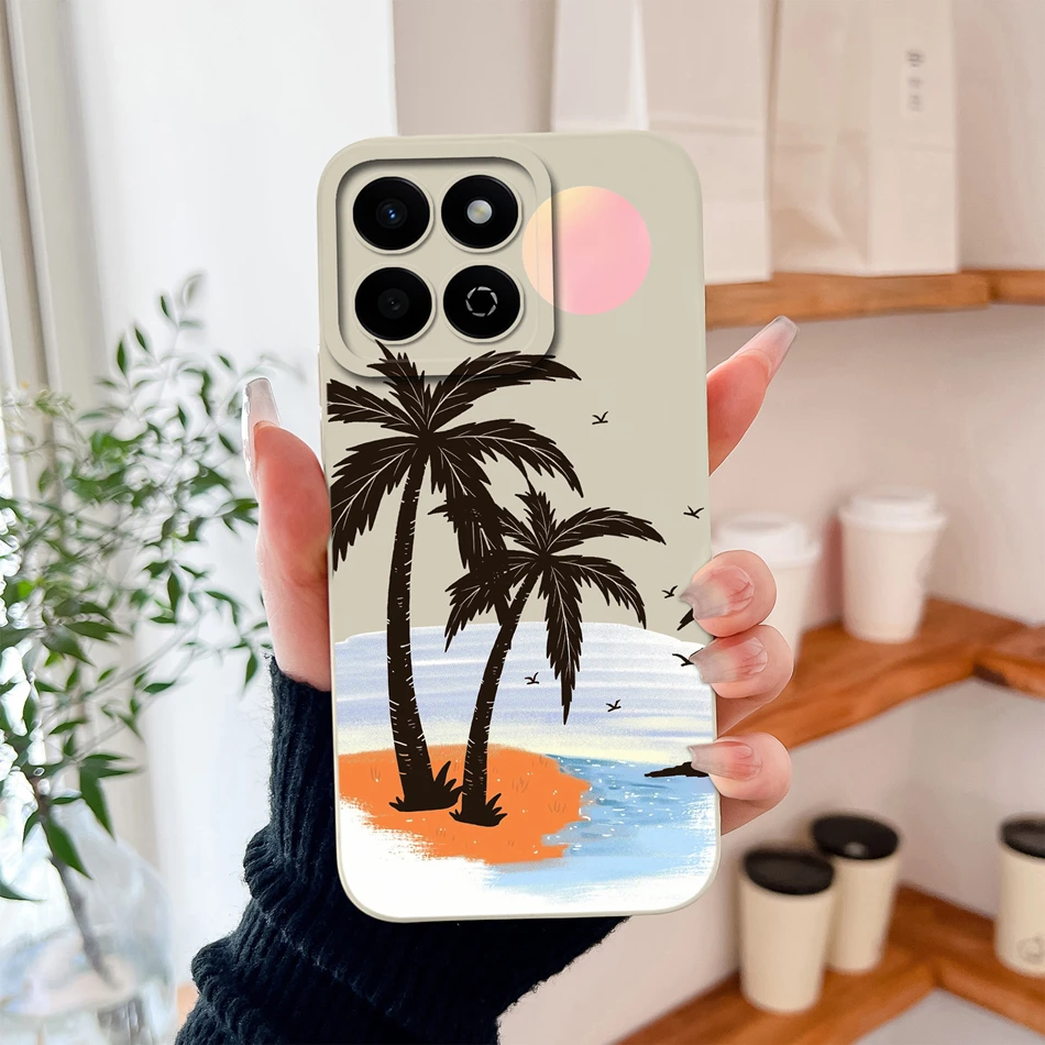 Cute Cat Liquid Silicone Phone Case with Camera Protection and Anti-Drop Bumper