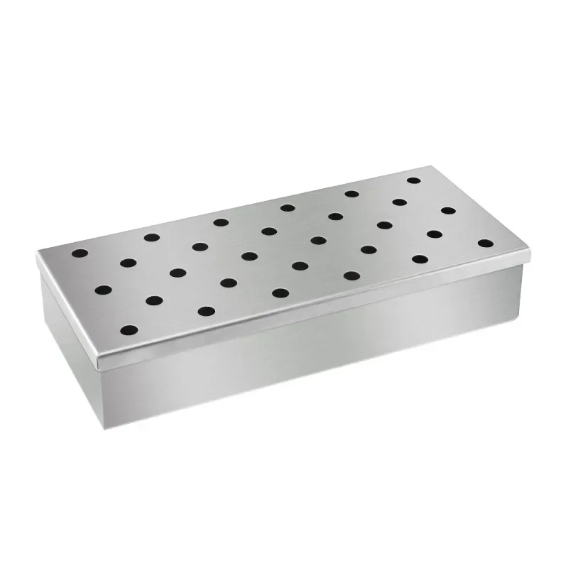 Gas Grill Smoker Box Stainless Steel Smoker Box For Garden Flavor Wood Chips Barbecue Accessories