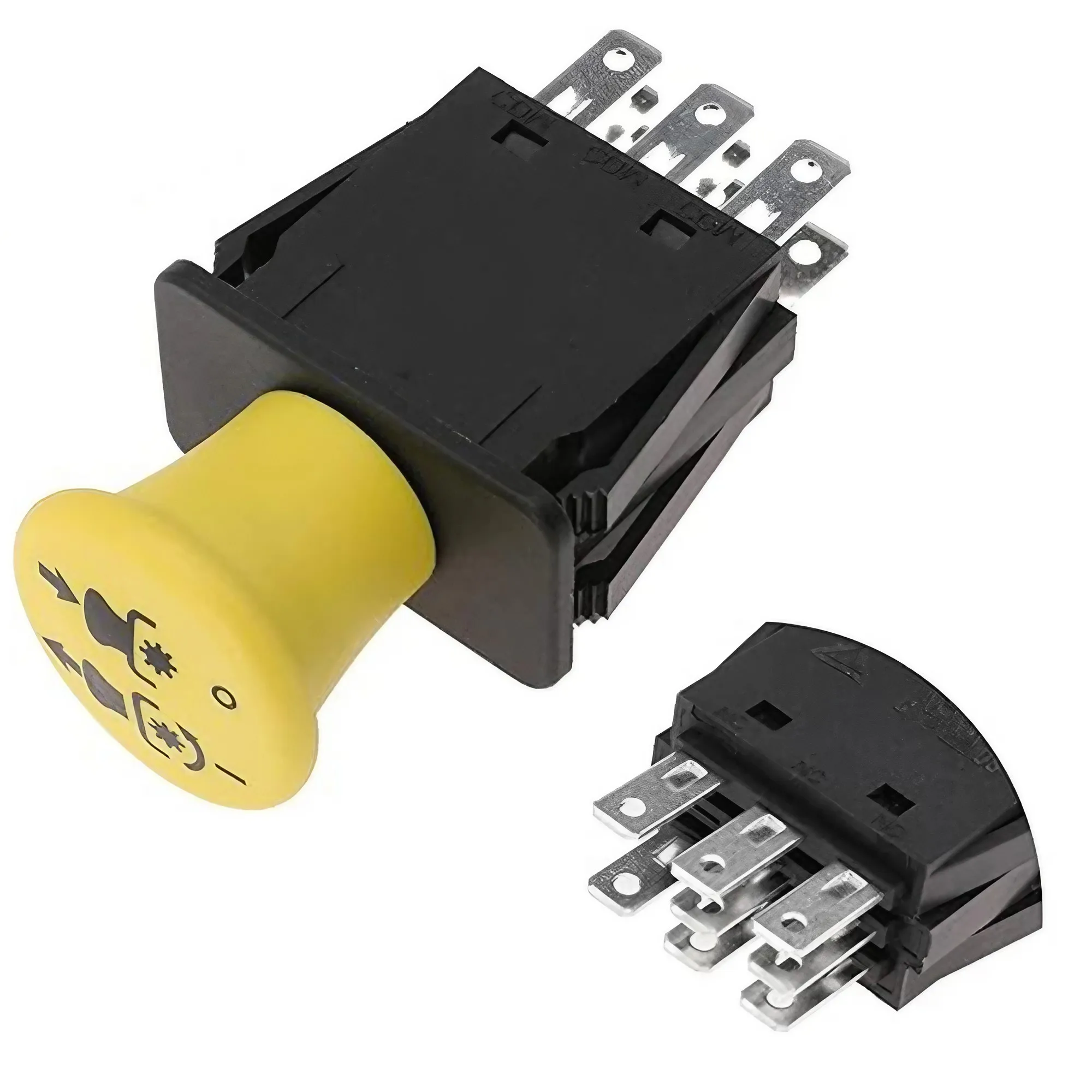 8 Terminal 10 AMP Red Clutch PTO Switch - Replacement For Dixie Chopper 4174684, Bobcat, MTD, Fits Wright Stander & Other Zero Turn Mowers