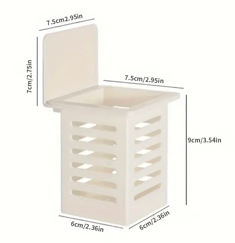 1PC Wall Mounted Toothbrush Holder Set for Bathroom. Spoons and Forks Holder for Kitchen- Space Saving Toothbrush Storage 6