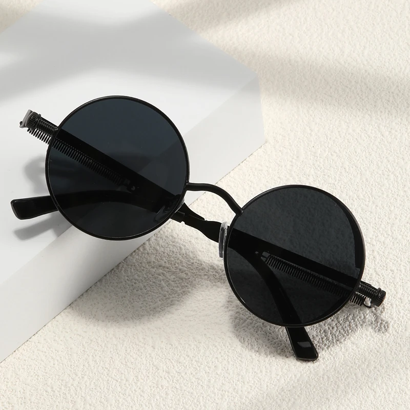 Steampunk Sunglasses Metal Steam Punk Style Sun Glasses Steampunk Fashion Men Retro Round Sunglasses
