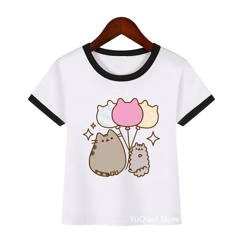 Gato cacto desenho dos desenhos animados t camisa para meninas tshirt  flowerpot menina camiseta crianças roupas dos miúdos meninos gráfico t  camisas - AliExpress
