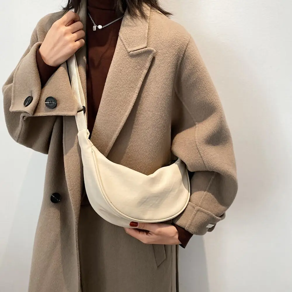 

Элегантная Милая однотонная нейлоновая сумка для девочек, сумки на одно плечо, корейские сумки-пельмени, женские сумки-мессенджеры, сумка через плечо