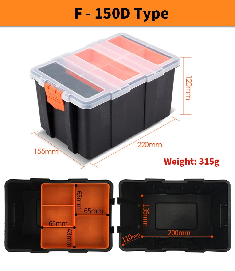 bike tool bag Large Capacity 6/9/16 Grid Tool Box Transparent Plastic Tool Storage Box Waterproof Fishing Supplies Suitcase Fishing Tackle Box tool chest on wheels