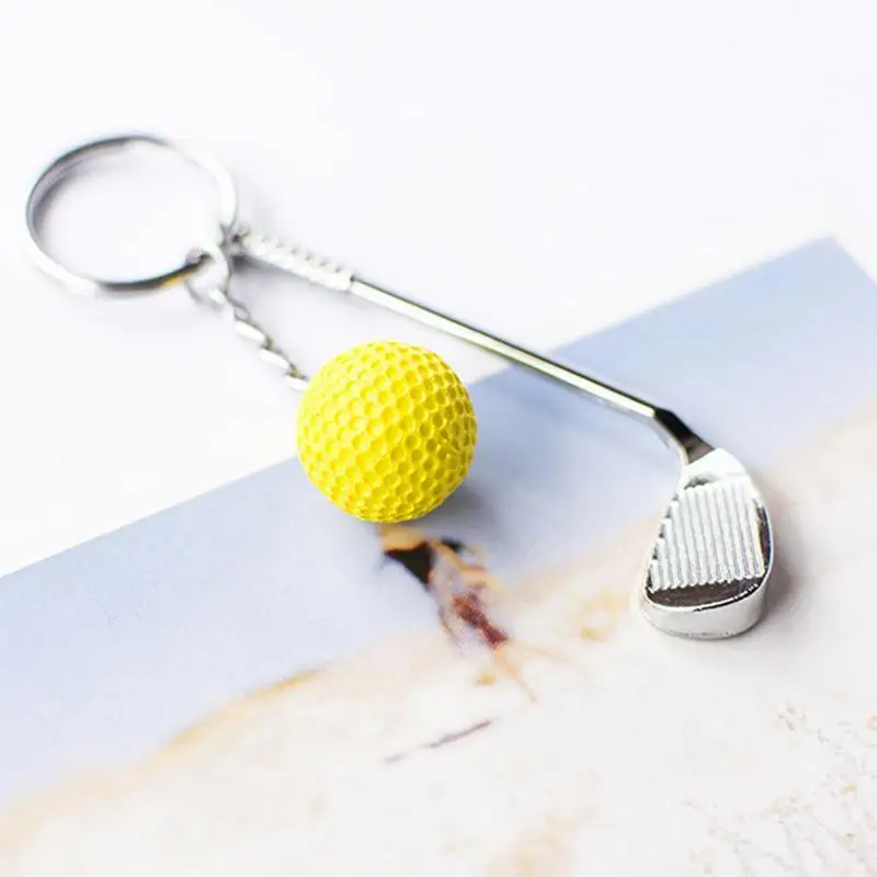 Bag Keychains For Women Sports Golf Charm Keyring Pendant Metal Key Chain With Golf Ball Cute Keychain Accessories For Bag Car