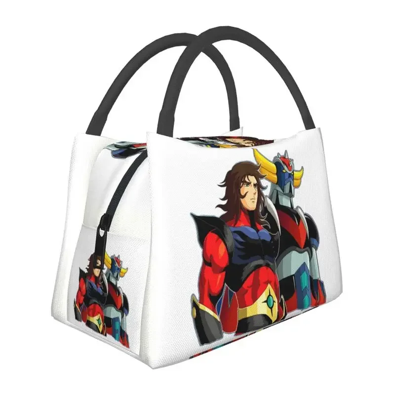 

Grendizer And Actarus Metal Thermal Insulated Lunch Bag Mazinger Z Lunch Container for Outdoor Picnic Storage Meal Food Box