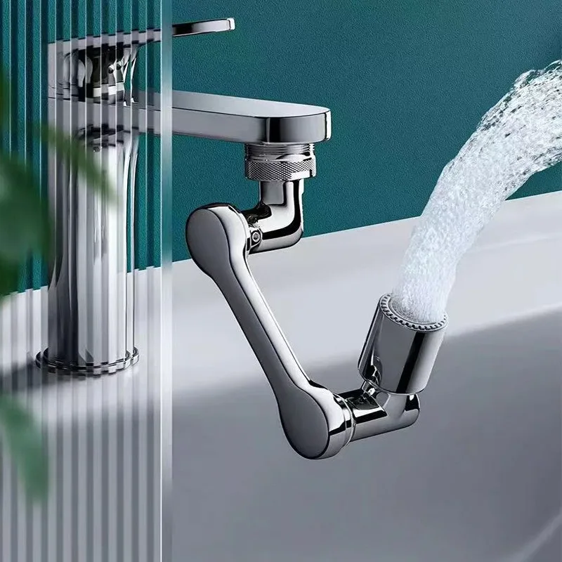 Universal 1080° Rotation Extender Faucet Aerator Splash Filter Proof Kitchen Washbasin Faucets Bubbler Nozzle Robotic Arm