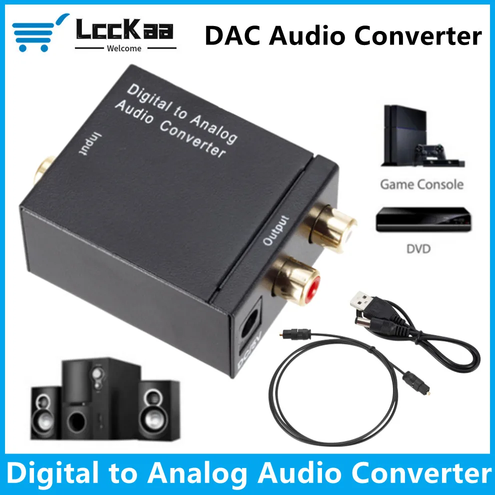 Digital to Analog Audio Converter DAC Amplifier Decoder Optical Coaxial Toslink to Analog RCA L/R Audio Converter Adapter audio converter adapter audio converter audio decoder audio converter amplifier