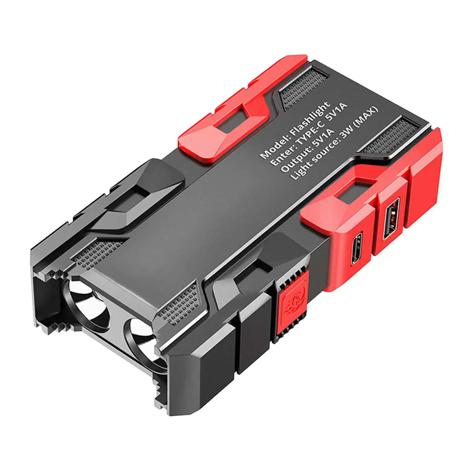 휴대용 USB 충전식 손전등, 자전거 사이클링 캠핑용 포켓 라이트