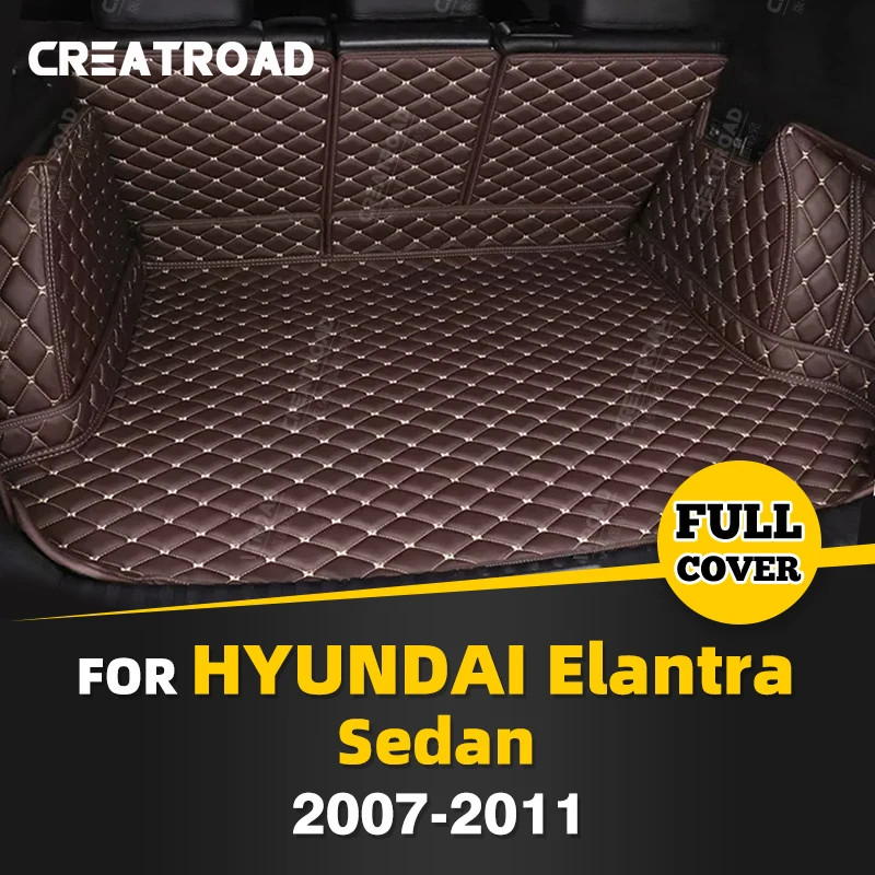 

Автомобильный коврик для багажника с полным покрытием для Hyundai Elantra Sedan 2007-2011 10 09 08, защитный коврик для багажника автомобиля, аксессуары для защиты интерьера