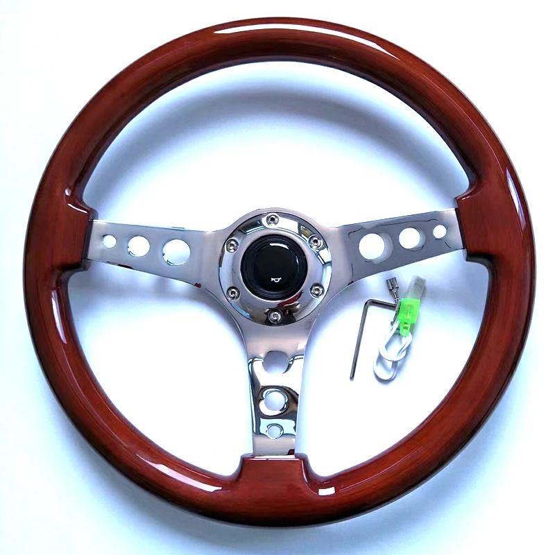 Universal 380mm 15inch Auto Classic Real Wood Nardi Steering Wheel ...