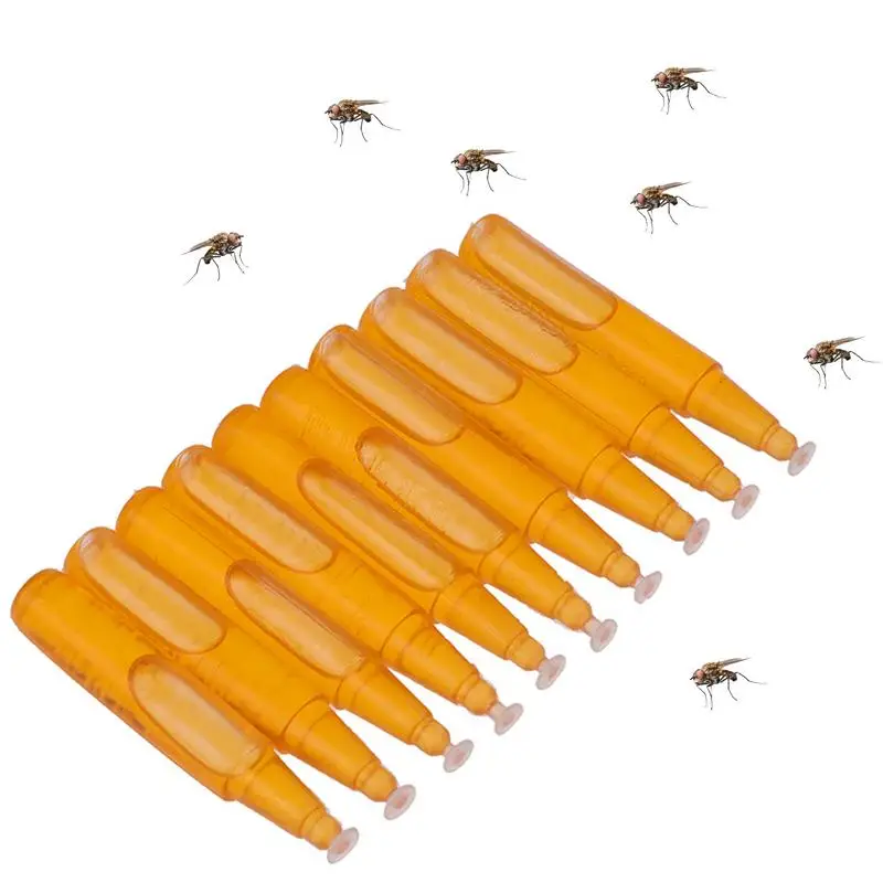 Fruit Fly Trap 2ml Drosophila Trap Fly Catcher Liquid for Home Farm Orchard 10 PCS Trapping Tools