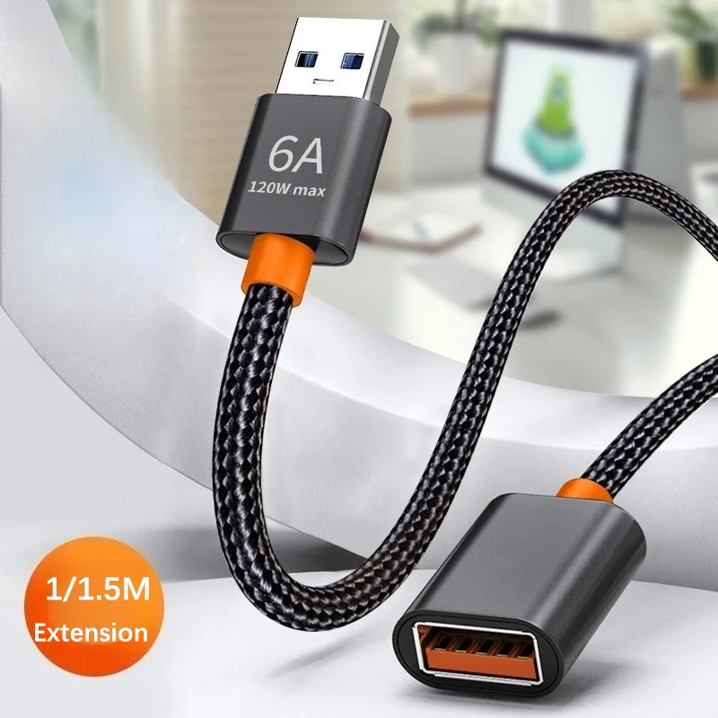 고속 USB 2.0/3.0 남성-여성 연장 케이블, 노트북 및 데스크탑 PC용 범용 USB 연장 코드