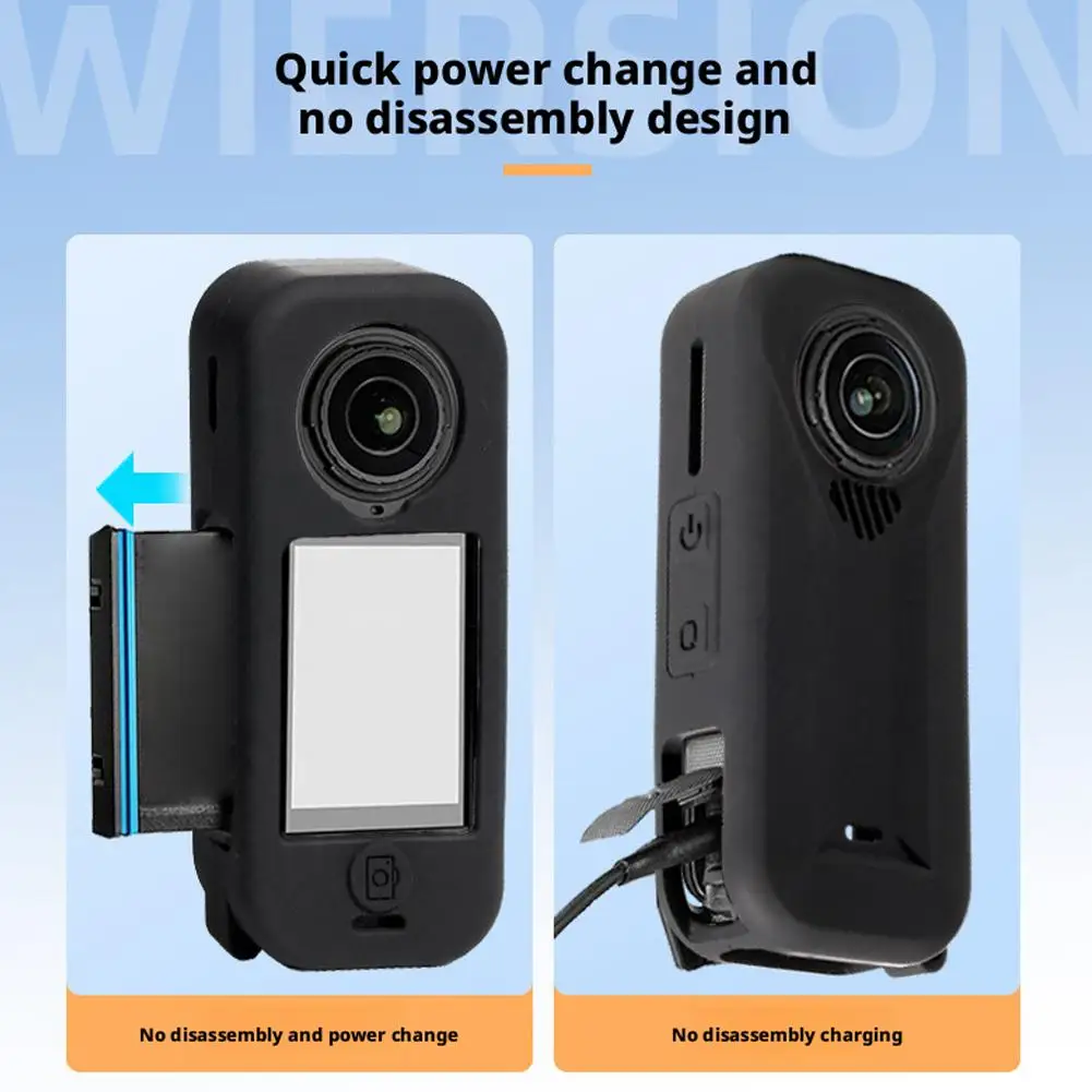 Premium Silicone Protective Cover for Sports Action Video Cameras - Enhanced Durability and Protection