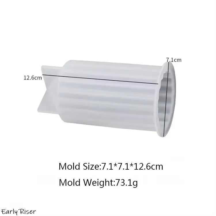 Description Picture 4 of itemClassica Riser Striped Cylindrical Candle Silicone Mold Church Wedding Decoration Candle Making Mold Diy Scented Candle Making 