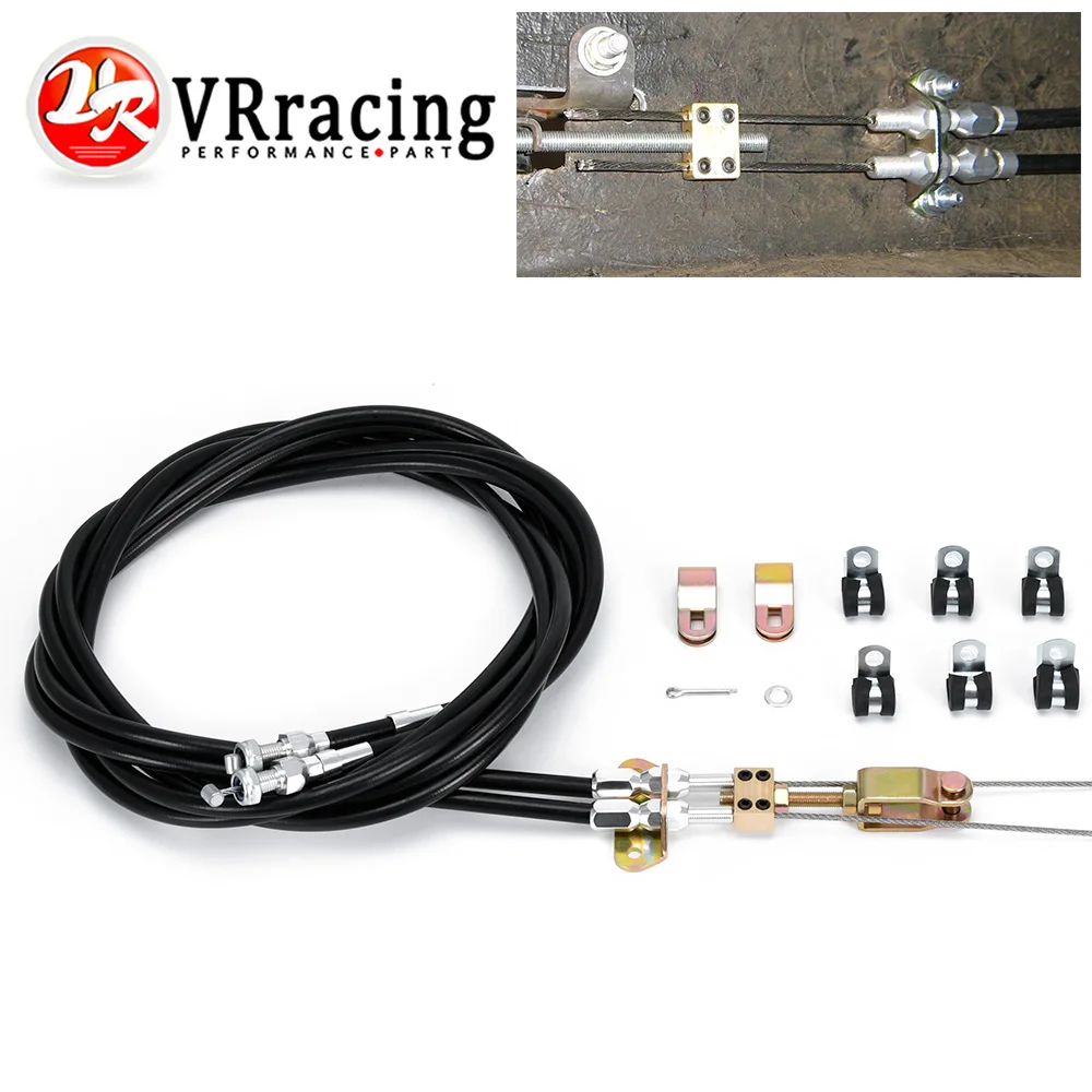Universal Rear Parking Brake Cable Kit Emergency Brake Cable Kit Disc/Drum Parking